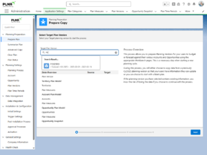 Admin - Prepare Plan - 1 - Select Target