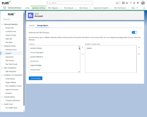 Planning Models (Account): Flexible Grouping